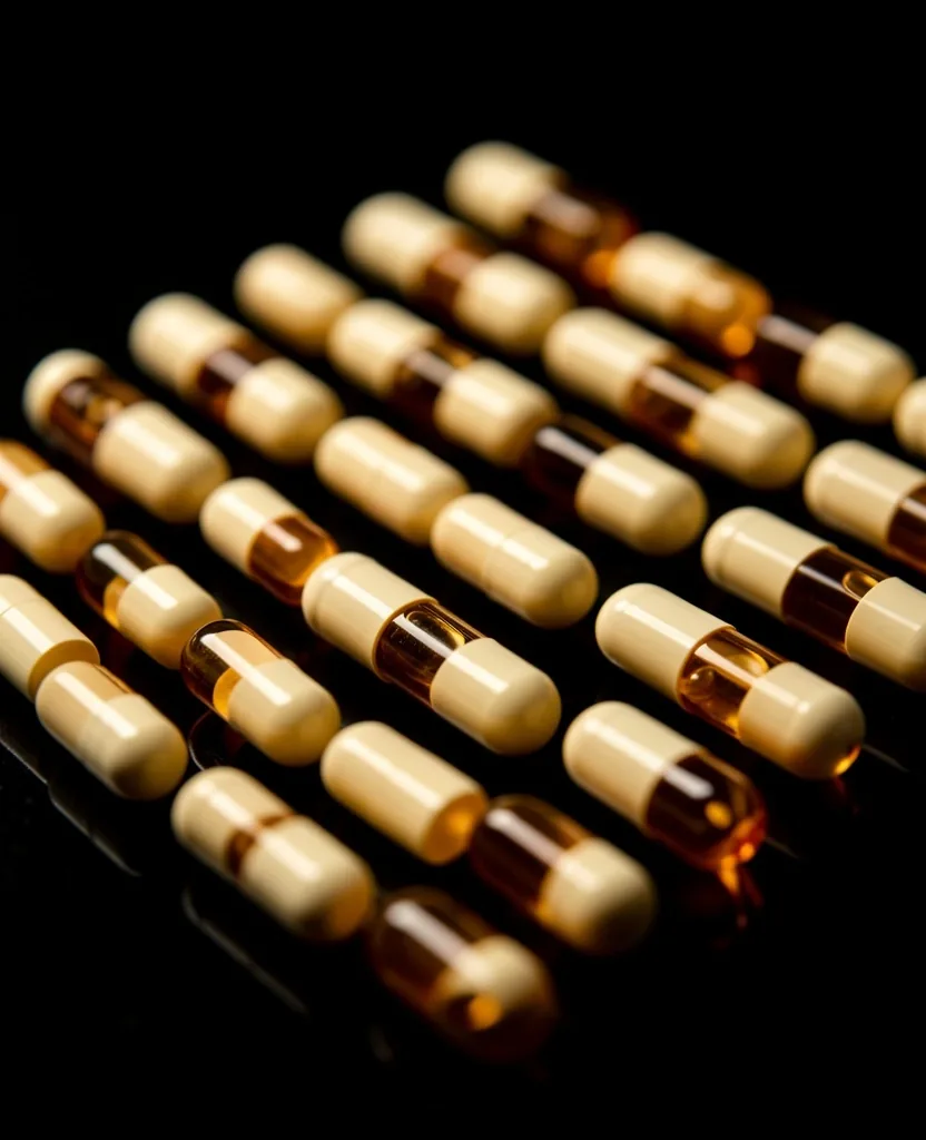 CoreMen supplement capsules in studio lighting