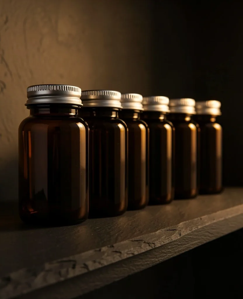 Sealed CoreMen supplement bottles in storage